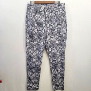 Seven7 Python Print High Rise Skinny Jeans size 14
